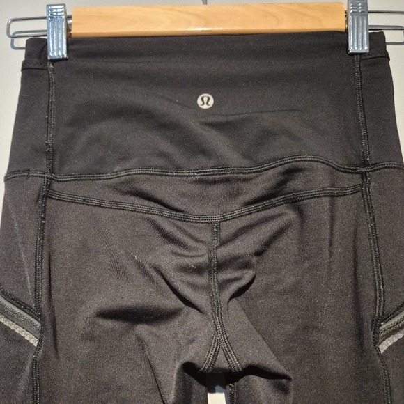 Lululemon Black Athletica Leggings With Zippers | Size 2 - Picture 6 of 7